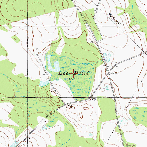 Topographic Map of Lee Pond, GA