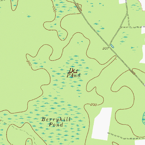 Topographic Map of Lee Pond, GA