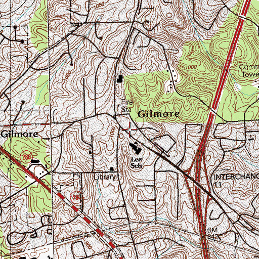 Topographic Map of HAVEN Academy Fitzhugh Lee Campus, GA