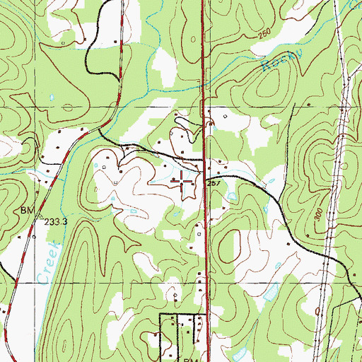 Topographic Map of Lee School, GA