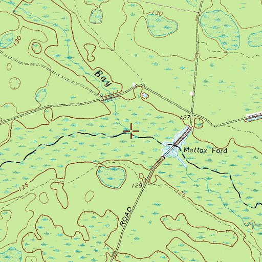 Topographic Map of Lees Bay, GA