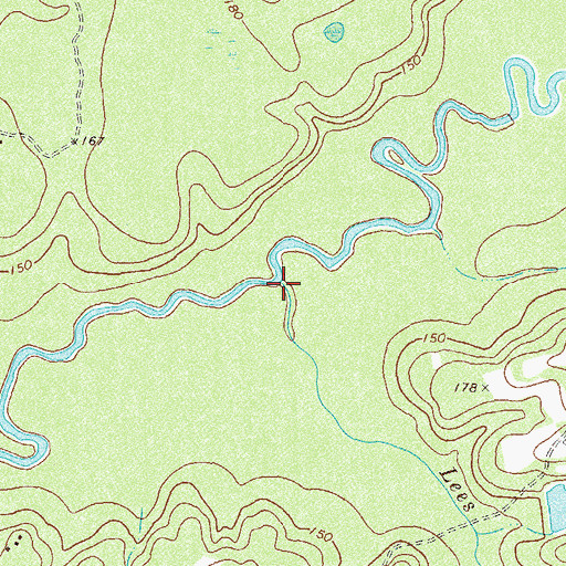 Topographic Map of Lees Creek, GA