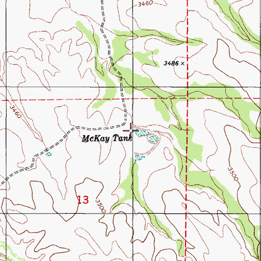 Topographic Map of McKay Tank, AZ