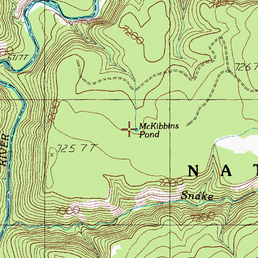 Topographic Map of McKibbins Pond, AZ