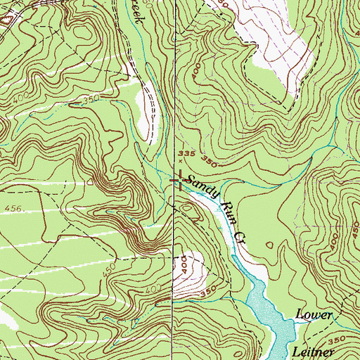 Topographic Map of Leitners Branch, GA