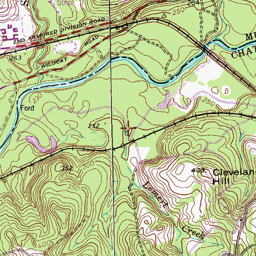 Topographic Map of Lemert Creek, GA