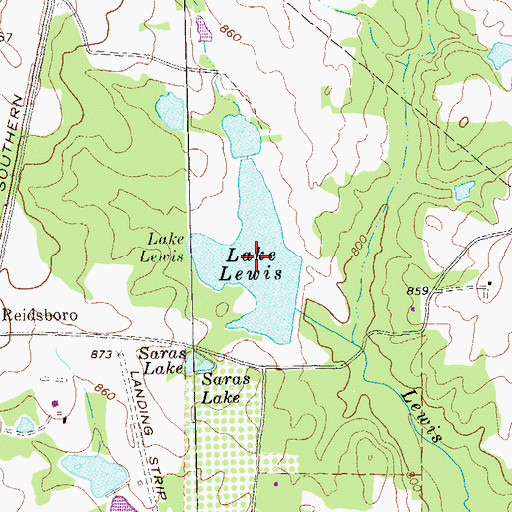 Topographic Map of Lake Lewis, GA