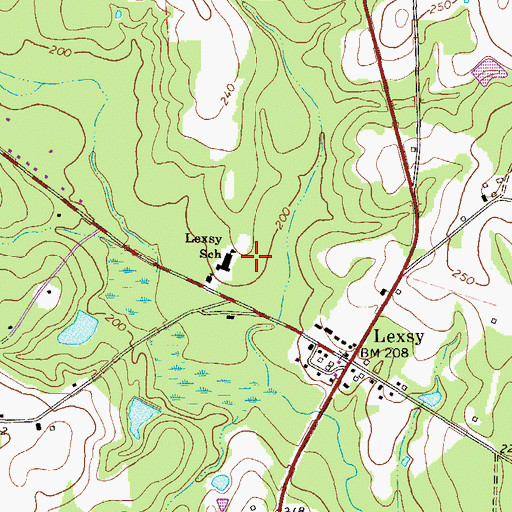 Topographic Map of Lexsy School, GA