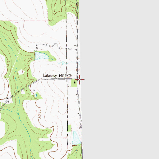 Topographic Map of Liberty Hill Church, GA
