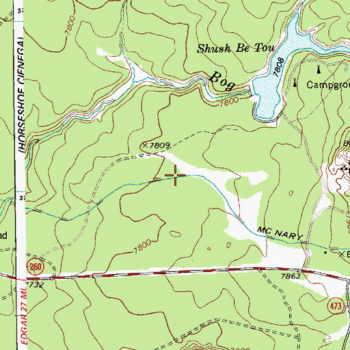 Topographic Map of McNary Ditch, AZ