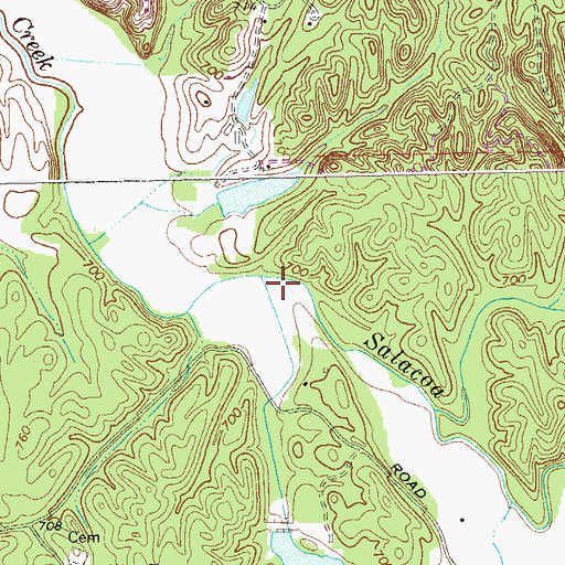 Topographic Map of Lick Creek, GA