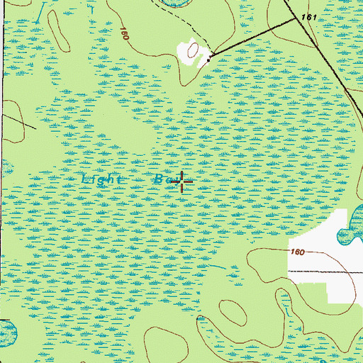 Topographic Map of Light Bay, GA