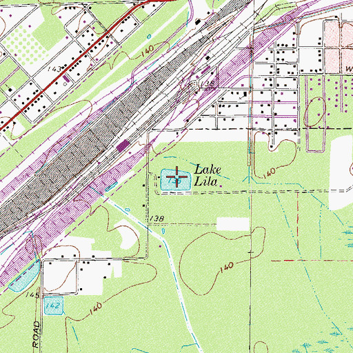 Topographic Map of Lake Lila, GA