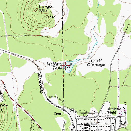 Topographic Map of McNary Tank, AZ