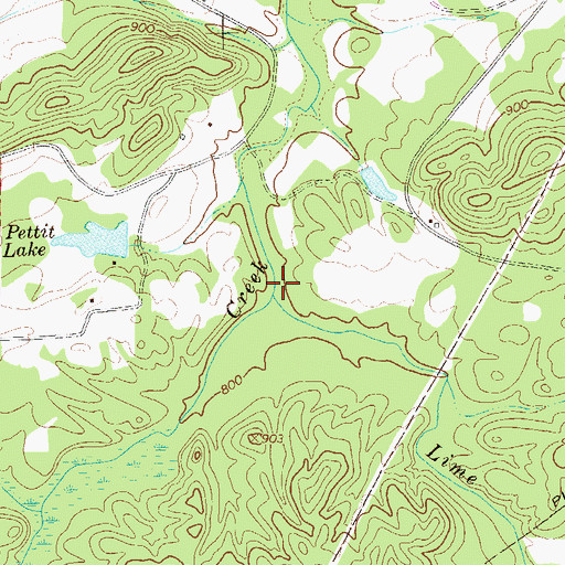 Topographic Map of Lime Branch, GA