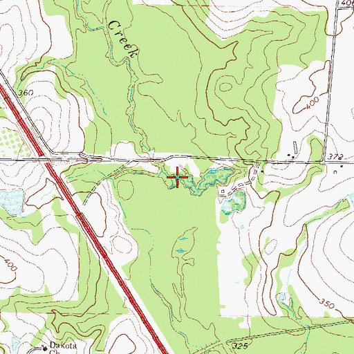 Topographic Map of Lime Creek, GA