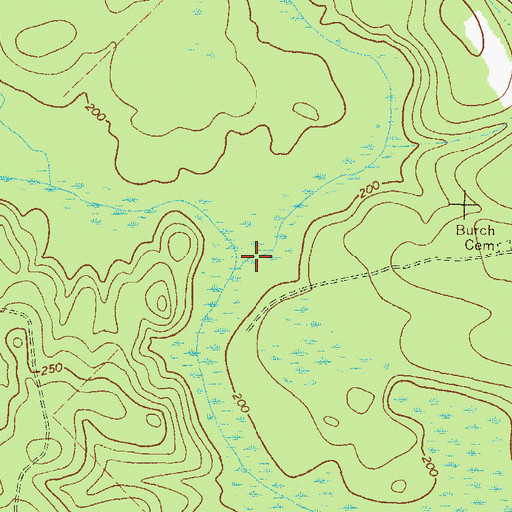 Topographic Map of Lime Sink Creek, GA