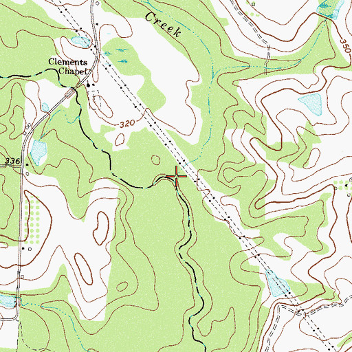 Topographic Map of Lime Sink Creek, GA
