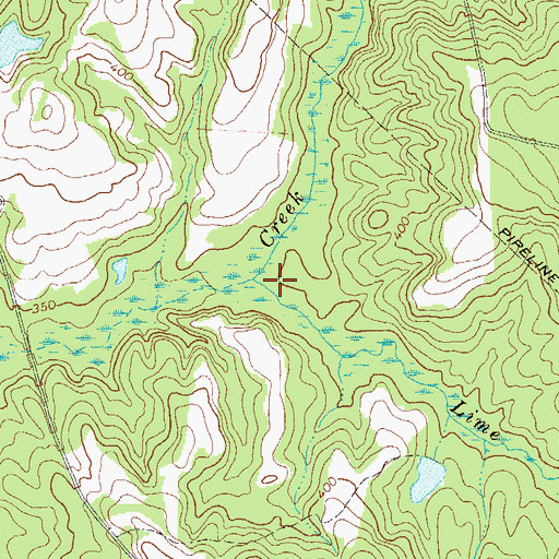 Topographic Map of Lime Spring Branch, GA