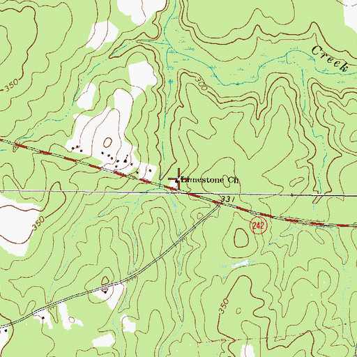 Topographic Map of Limestone Church, GA