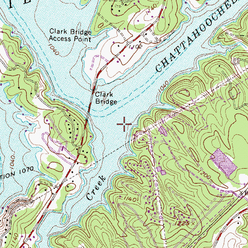 Topographic Map of Limestone Creek, GA