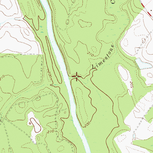 Topographic Map of Limestone Creek, GA