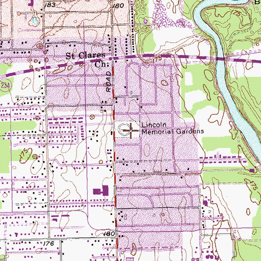 Topographic Map of Mount Bethel Church, GA