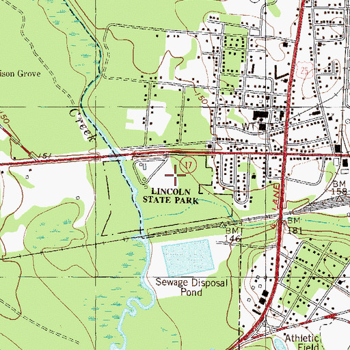 Topographic Map of Lincoln State Park, GA
