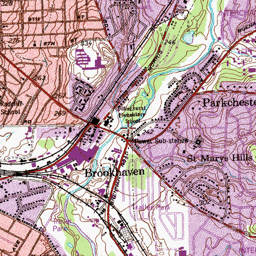 Topographic Map of Lindsey Creek, GA