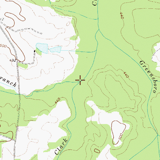 Topographic Map of Linesville Branch, GA
