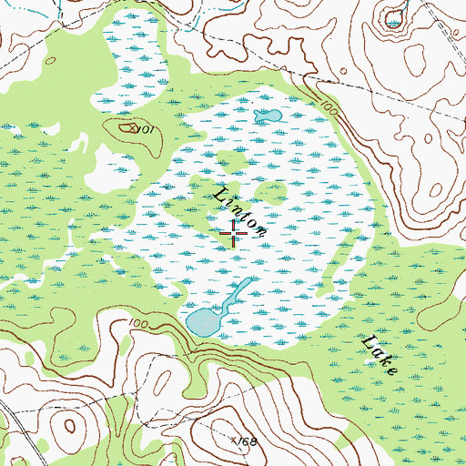 Topographic Map of Linton Lake, GA