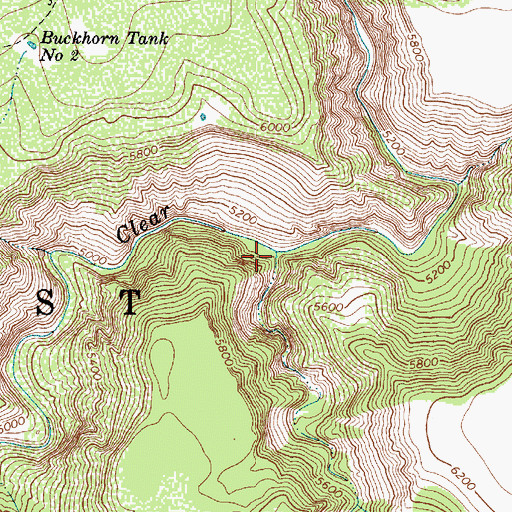 Topographic Map of Meadow Canyon, AZ