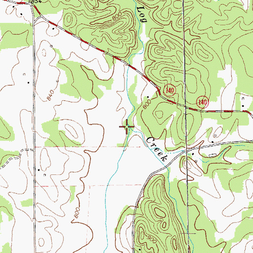 Topographic Map of Lipscomb Branch, GA