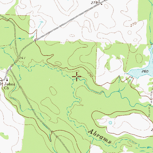 Topographic Map of Little Abrams Creek, GA