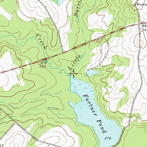 Topographic Map of Little Battleground Creek, GA