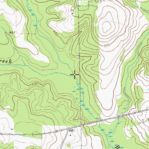 Topographic Map of Little Bear Creek, GA
