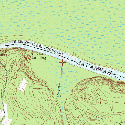 Topographic Map of Little Beaverdam Creek, GA