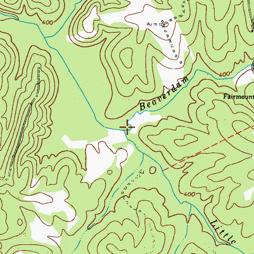 Topographic Map of Little Beaverdam Creek, GA