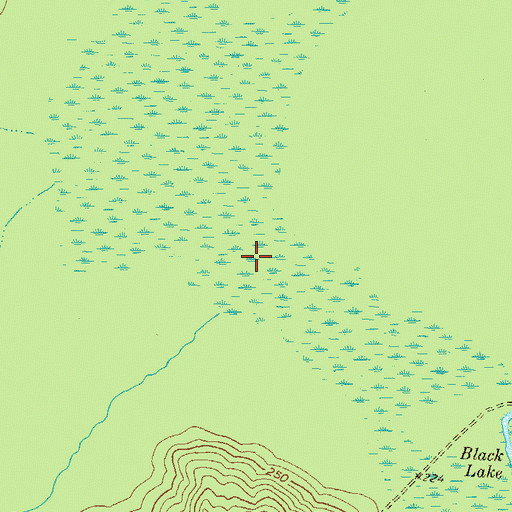 Topographic Map of Little Black Creek, GA