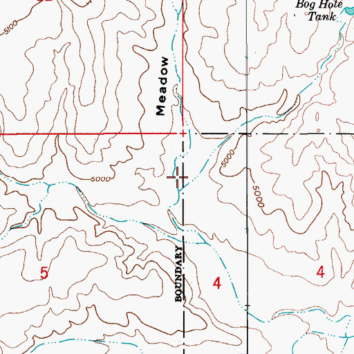 Topographic Map of Meadow Valley, AZ