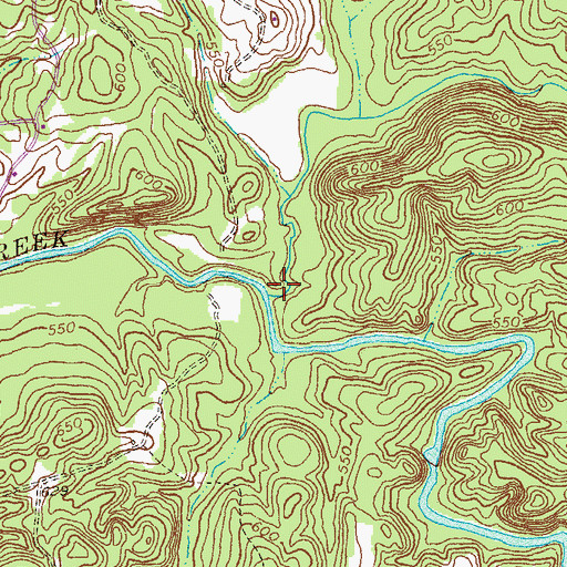 Topographic Map of Little Branch, GA