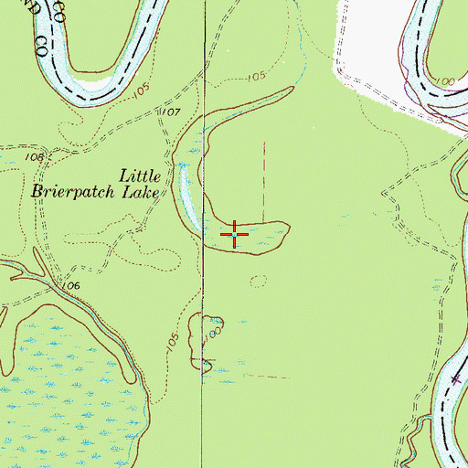 Topographic Map of Little Brierpatch Lake, GA
