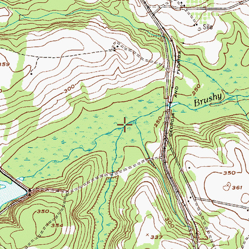 Topographic Map of Little Brushy Creek, GA