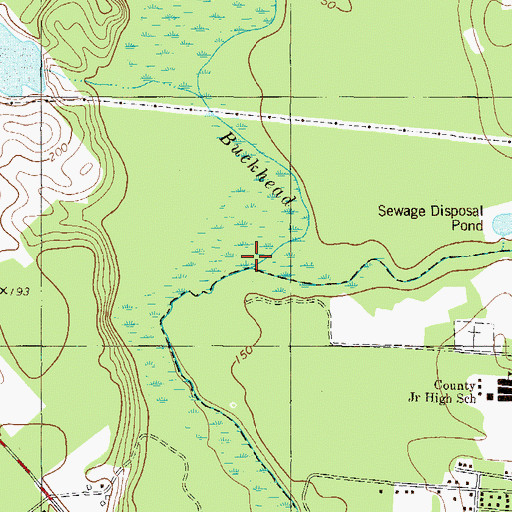Topographic Map of Little Buckhead Creek, GA