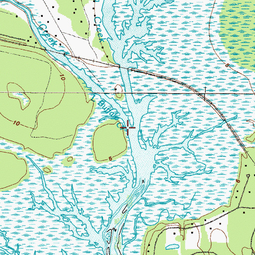 Topographic Map of Little Buffalo Creek, GA
