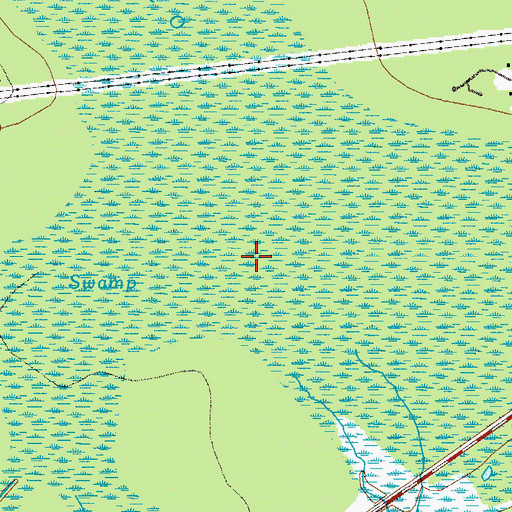Topographic Map of Little Buffalo Swamp, GA