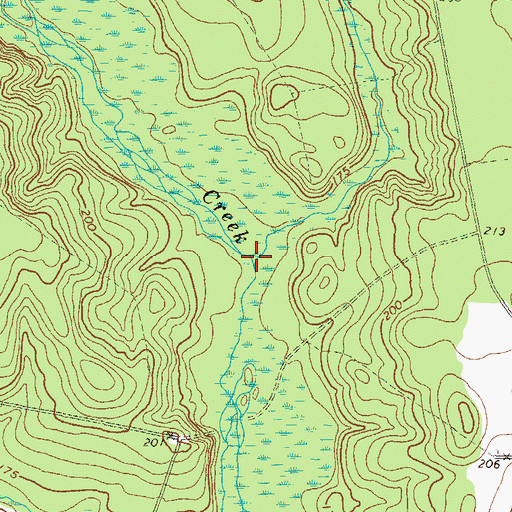 Topographic Map of Little Creek, GA