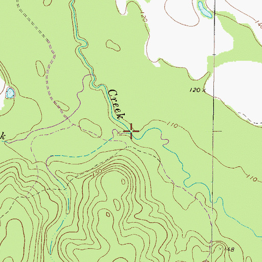 Topographic Map of Little Creek, GA