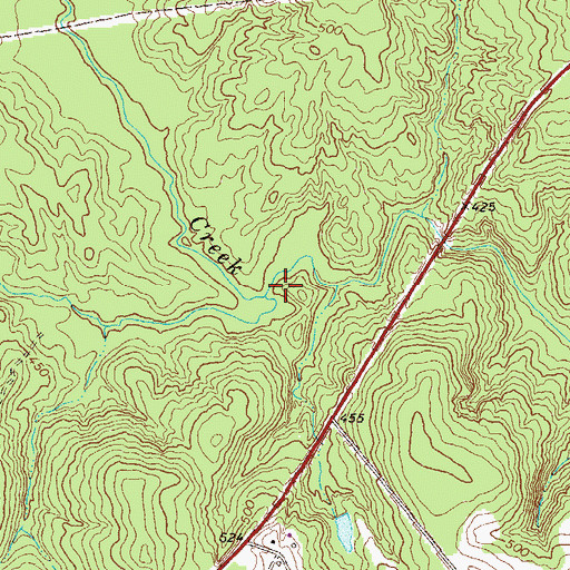 Topographic Map of Little Creek, GA