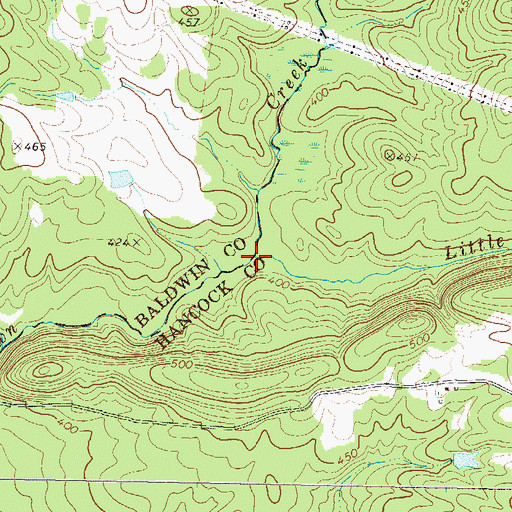 Topographic Map of Little Creek, GA